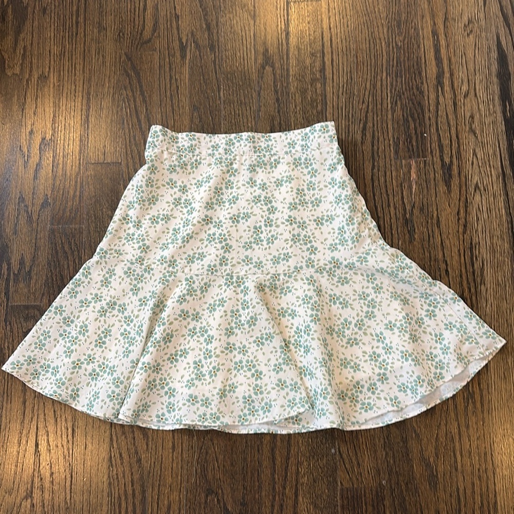 Teen size zip floral skirts